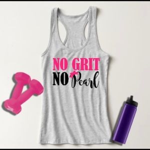 No Grit No Pearl-Workout Racer Back/Plus Sizes